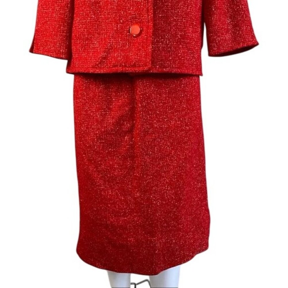 Vintage Handmade Wool 2 Piece Suit Skirt Set Size S/M - Picture 6 of 13